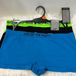 Icy Hot 2X Plus Sized Boyshort Panties 2 Pair Set & One Extra Pair